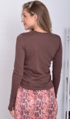 Лонгслив женский 6-227 (шоколад) от компании Новое Кимоно, г. Иваново Лонгслив женский 6-227 (шоколад) от компании Новое Кимоно, г. Иваново