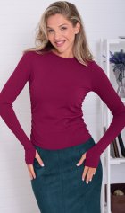 Лонгслив женский 6-227б (фиолетовый) от компании Новое Кимоно, г. Иваново