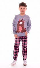 Пижама детская 7-119а (красный+серый) от компании Новое Кимоно, г. Иваново