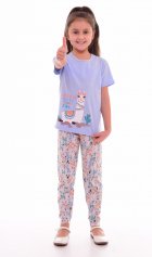 Пижама детская 7-189д (голубой+персик). от компании Новое Кимоно, г. Иваново