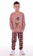 Пижама детская 7-299а (капучино) Тигр в шапке от компании Новое Кимоно, г. Иваново