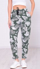 Брюки женские 8-031л1 (хаки) Монстера от компании Новое Кимоно, г. Иваново Брюки женские 8-031л1 (хаки) Монстера от компании Новое Кимоно, г. Иваново