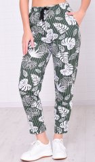 Брюки женские 8-031л1 (хаки) Монстера от компании Новое Кимоно, г. Иваново Брюки женские 8-031л1 (хаки) Монстера от компании Новое Кимоно, г. Иваново