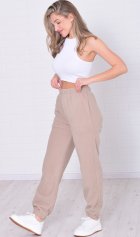 Брюки женские 8-066г (бежево-серый) от компании Новое Кимоно, г. Иваново