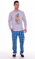 Пижама мужская 9-182 (бирюза) Тигр в шапке от компании Новое Кимоно, г. Иваново