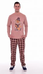 Пижама мужская 9-182а (капучино) Тигр в шапке от компании Новое Кимоно, г. Иваново