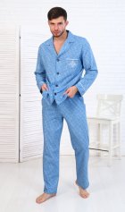 Пижама мужская 9-194а (голубой) от компании Новое Кимоно, г. Иваново