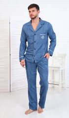Пижама мужская 9-194б (джинс) от компании Новое Кимоно, г. Иваново