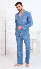 Пижама мужская 9-194в (синий) от компании Новое Кимоно, г. Иваново