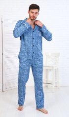 Пижама мужская 9-194в (синий) от компании Новое Кимоно, г. Иваново