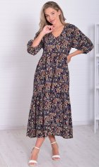 *Платье женское Ф-1-074 (темно-синий) от компании Новое Кимоно, г. Иваново