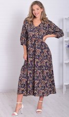 *Платье женское Ф-1-074 (темно-синий) от компании Новое Кимоно, г. Иваново