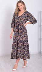 *Платье женское Ф-1-074 (темно-синий) от компании Новое Кимоно, г. Иваново