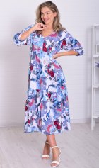 *Платье женское Ф-1-074е (небесный) от компании Новое Кимоно, г. Иваново