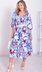 *Платье женское Ф-1-074е (небесный) от компании Новое Кимоно, г. Иваново