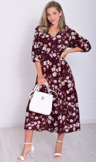 *Платье женское Ф-1-074л (бордо) от компании Новое Кимоно, г. Иваново *Платье женское Ф-1-074л (бордо) от компании Новое Кимоно, г. Иваново