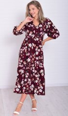 *Платье женское Ф-1-074л (бордо) от компании Новое Кимоно, г. Иваново
