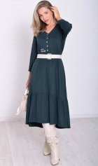 *Платье женское Ф-1-071д (изумруд) от компании Новое Кимоно, г. Иваново