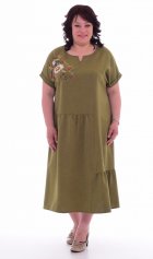 *Платье женское Ф-1-29б (хаки) от компании Новое Кимоно, г. Иваново