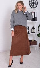 *Юбка женская Ф-9-010 (шоколад) от компании Новое Кимоно, г. Иваново *Юбка женская Ф-9-010 (шоколад) от компании Новое Кимоно, г. Иваново
