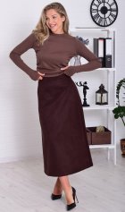 *Юбка женская Ф-9-010б (темный шоколад) от компании Новое Кимоно, г. Иваново