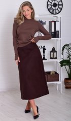 *Юбка женская Ф-9-010б (темный шоколад) от компании Новое Кимоно, г. Иваново