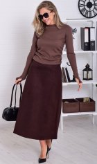 *Юбка женская Ф-9-010б (темный шоколад) от компании Новое Кимоно, г. Иваново *Юбка женская Ф-9-010б (темный шоколад) от компании Новое Кимоно, г. Иваново