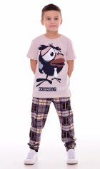 Пижама подростковая 11-052 (бежевый) Воронята от компании Новое Кимоно, г. Иваново