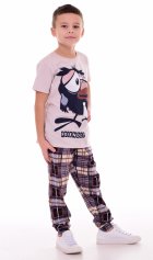 Пижама подростковая 11-052 (бежевый) Воронята от компании Новое Кимоно, г. Иваново