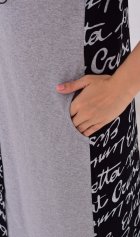 Халат женский 3-212а (серый+черный) от компании Новое Кимоно, г. Иваново