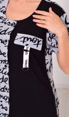 Халат женский 3-212а (серый+черный) от компании Новое Кимоно, г. Иваново