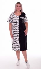 Халат женский 3-212 (черный+белый) от компании Новое Кимоно, г. Иваново