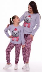 Пижама детская 7-294 (серый) Мишка в шапке от компании Новое Кимоно, г. Иваново Пижама детская 7-294 (серый) Мишка в шапке от компании Новое Кимоно, г. Иваново