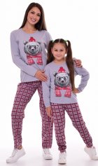 Пижама детская 7-294 (серый) Мишка в шапке от компании Новое Кимоно, г. Иваново