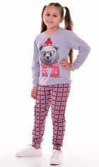 Пижама детская 7-294 (серый) Мишка в шапке от компании Новое Кимоно, г. Иваново