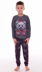 Пижама детская 7-293 (темно-серый) Мишка в шапке от компании Новое Кимоно, г. Иваново