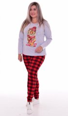 Пижама женская 1-216 (светло-серый) Тигр в шапке от компании Новое Кимоно, г. Иваново Пижама женская 1-216 (светло-серый) Тигр в шапке от компании Новое Кимоно, г. Иваново