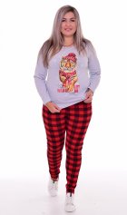 Пижама женская 1-216 (светло-серый) Тигр в шапке от компании Новое Кимоно, г. Иваново Пижама женская 1-216 (светло-серый) Тигр в шапке от компании Новое Кимоно, г. Иваново