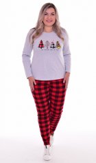 Пижама женская 1-217 (светло-серый) Елки от компании Новое Кимоно, г. Иваново