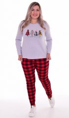 Пижама женская 1-217 (светло-серый) Елки от компании Новое Кимоно, г. Иваново Пижама женская 1-217 (светло-серый) Елки от компании Новое Кимоно, г. Иваново