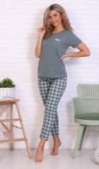 Брюки женские 8-031щ (шалфей) от компании Новое Кимоно, г. Иваново