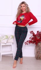 Пижама женская 5-318 (марсала), Кролик в шапке от компании Новое Кимоно, г. Иваново