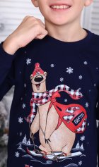 Пижама детская 7-308 (темно-синий) Лыжник от компании Новое Кимоно, г. Иваново