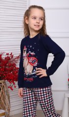 Пижама подростковая 12-110 (темно-синий) Лыжник от компании Новое Кимоно, г. Иваново