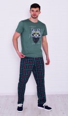 Пижама мужская 9-198 (изумруд) Енот от компании Новое Кимоно, г. Иваново Пижама мужская 9-198 (изумруд) Енот от компании Новое Кимоно, г. Иваново