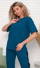 Костюм женский 5-316в (петроль) от компании Новое Кимоно, г. Иваново