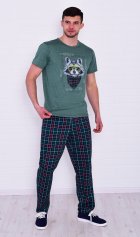 Пижама мужская 9-199 (изумруд) Енот от компании Новое Кимоно, г. Иваново