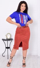 *Юбка женская Ф-9-08е (терракотовый) от компании Новое Кимоно, г. Иваново