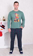 Пижама мужская 9-203 (изумруд) Дракон от компании Новое Кимоно, г. Иваново Пижама мужская 9-203 (изумруд) Дракон от компании Новое Кимоно, г. Иваново