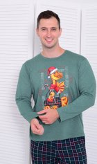 Пижама мужская 9-203 (изумруд) Дракон от компании Новое Кимоно, г. Иваново